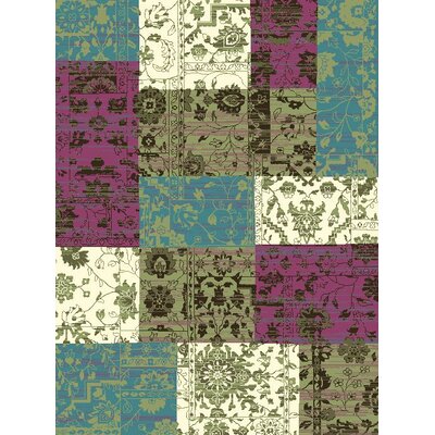 Kavka Ellis Green/Purple Indoor/Outdoor Area Rug 